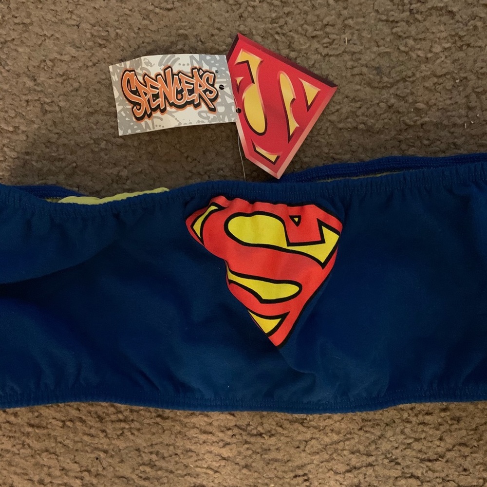 Superman strapless tube top